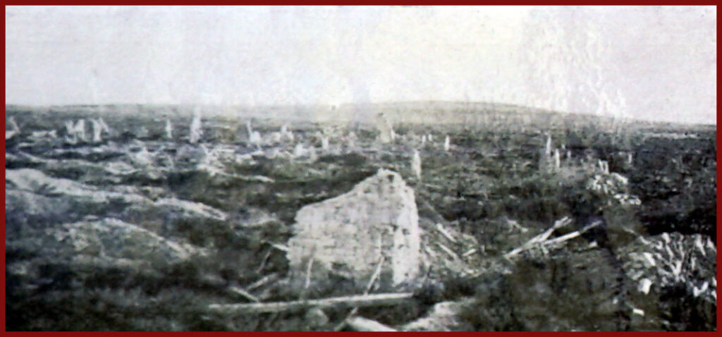 Moronvilliers en 1926 : vue du village en 1917