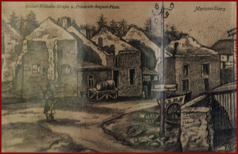 Moronvilliers en 1926 : le village occupé par les Allemands