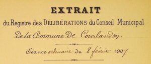 Lire la suite à propos de l’article Délibération municipale à Courlandon en 1907