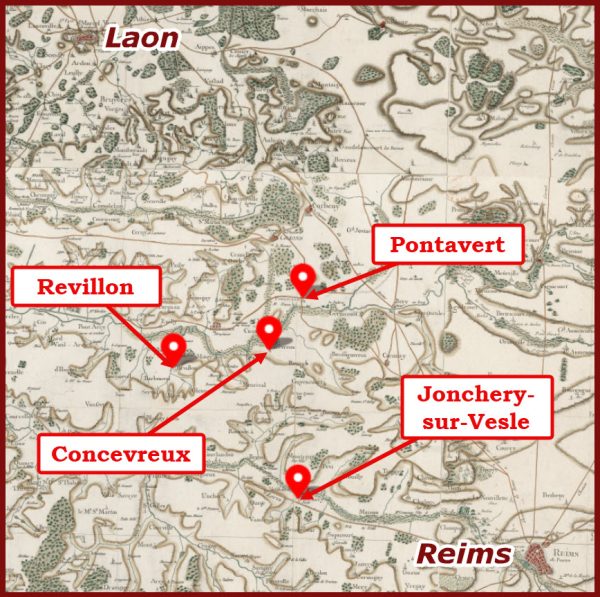 La Légion d'honneur de Louis ALLART : carte de situation