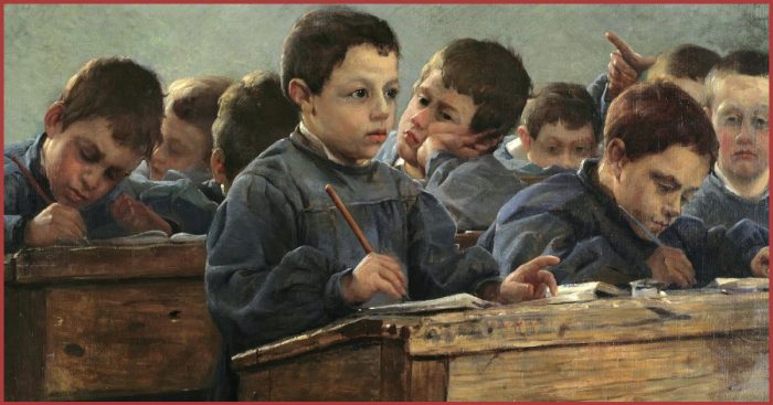 L'école de Moronvilliers - Dans la salle de classe