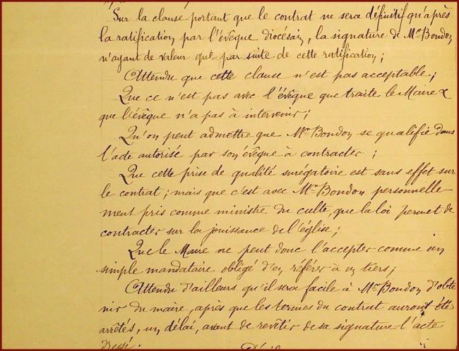 Délibération municipale à Courlandon en 1907 : extrait 2