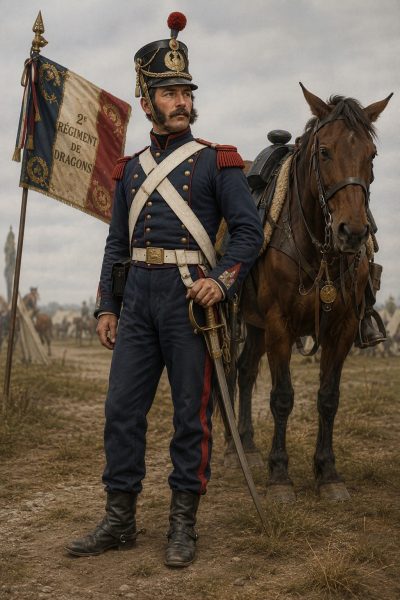 Un soldat du 2ème Dragon vers 1855 (© C.-E. SIGNE - Copilot)