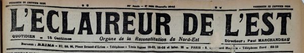 Les jeux de Chamonix 1924 vus de la Marne : Eclaireur de l'est