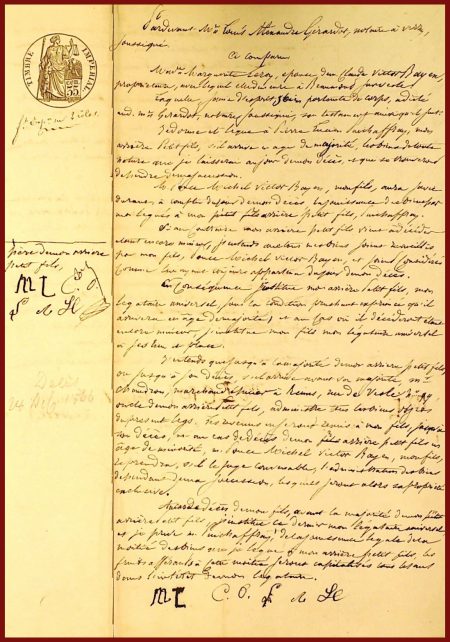 Le testament de Marguerite LEROY : testament (recto)